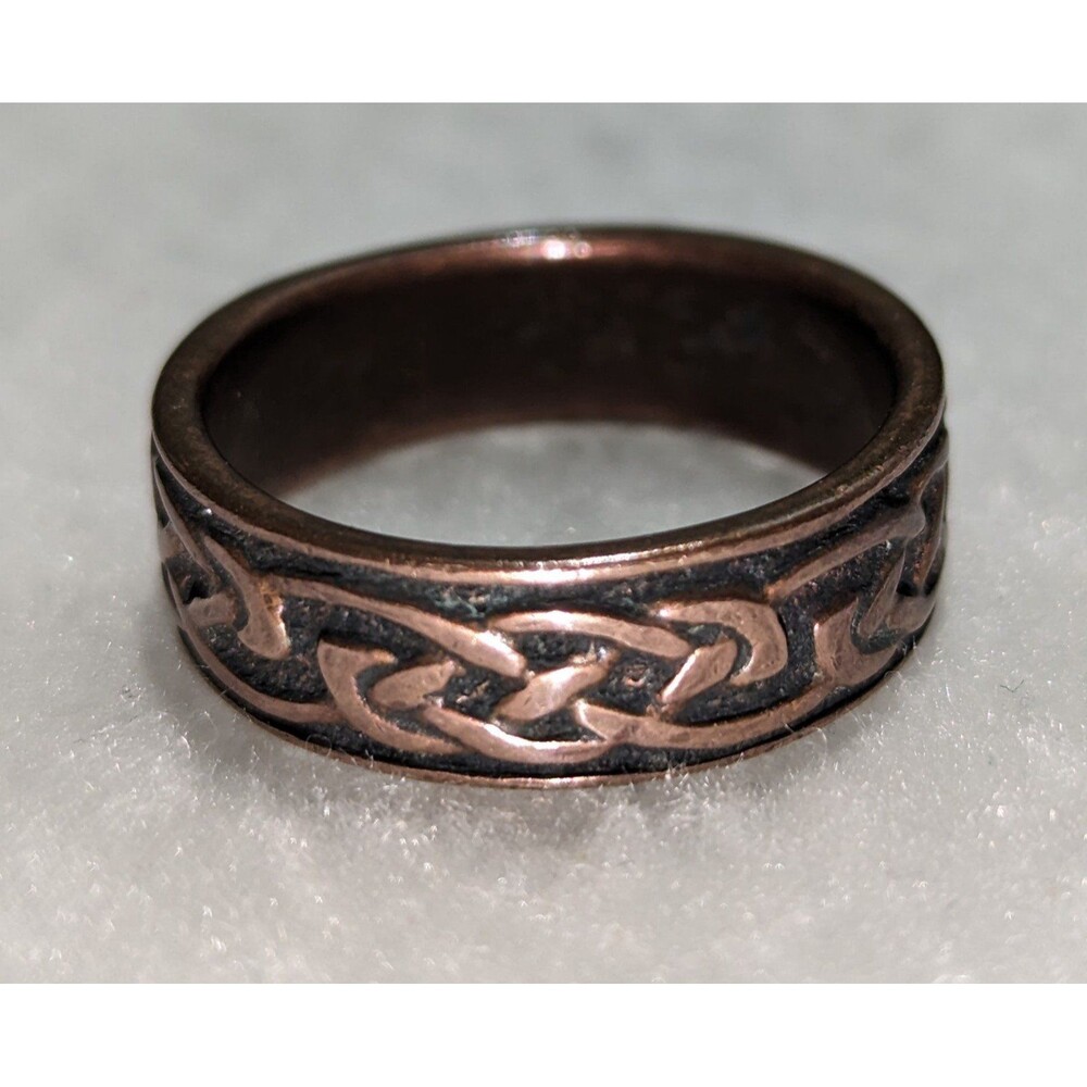 Celtic Knot Copper Band Size 7 - Picture 7 of 9